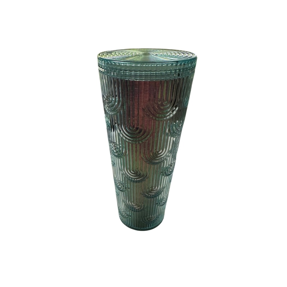 Starbucks 2022 mermaid Iridescent Blue Cold Cup Tumbler 24oz Venti no straw  EUC